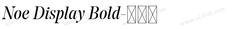 Noe Display Bold字体转换